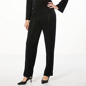 Colleen Lopez Metallic Knit Pull-On Pant