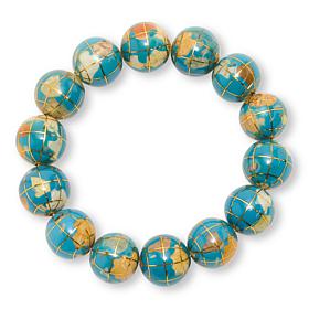 Colleen Lopez Multigemstone Globe Bead Stretch Bracelet