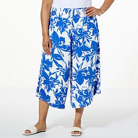 Colleen Lopez Printed Asymmetric Pull-On Pant 