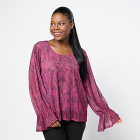 Colleen Lopez Printed Mesh Top