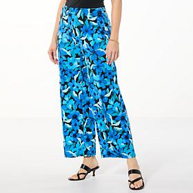 Colleen Lopez Printed Pull-On Wide Leg Pant
