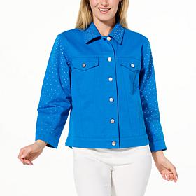 Colleen Lopez Rhinestone Denim Twill Jacket