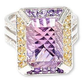 Colleen Lopez Sterling Silver Ametrine and Multigemstone Ring