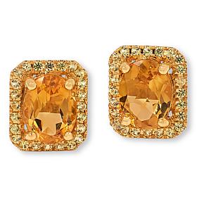 Colleen Lopez Sterling Silver Gemstone and Sapphire Stud Earrings