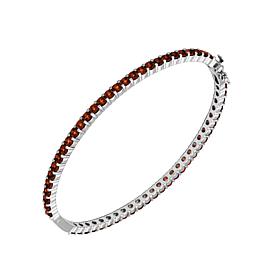 Colleen Lopez Sterling Silver Genuine Gemstone Bangle Bracelet