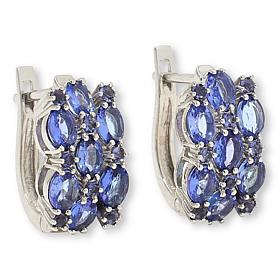 Colleen Lopez Triple Row Oval and Round Exotic Gemstone Earrings