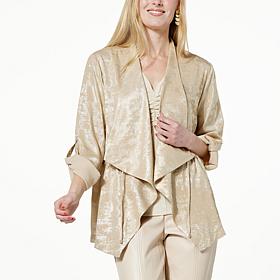 Colleen Lopez Woven Cascade Front Jacket