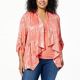 Colleen Lopez Woven Cascade Front Jacket