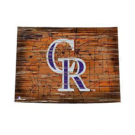 Colorado Rockies 24" Distressed State w/Logo