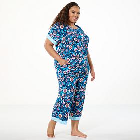 Comfort Code 2-piece Peached Jersey Knit Twin-Print PJ Set