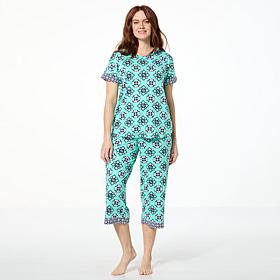Comfort Code 2-piece Peached Jersey Knit Twin-Print PJ Set