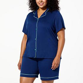 Comfort Code 2-piece Peached Jersey Notched Collar & Short Sleep Set