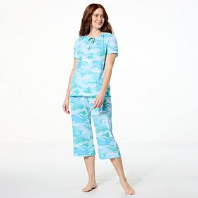 Comfort Code 2-piece So Soft Ribbed Marble Knit PJ Set