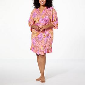 Comfort Code Soft & Light Wrap Robe with Ruffle Hem
