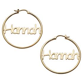 Comic Sans Name Medium 35mm Hoop Earrings