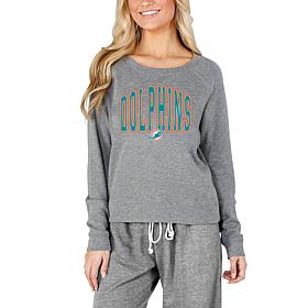 Concept Sports Mainstream Ladies Knit Long Sleeve Top - Dolphins