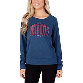 Concept Sports Mainstream Ladies Knit Long Sleeve Top - Patriots