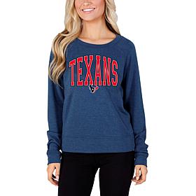 Concept Sports Mainstream Ladies Knit Long Sleeve Top - Texans