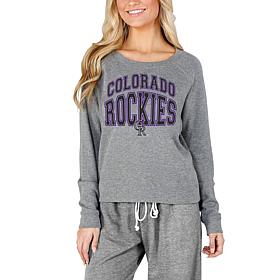 Concepts Sport Mainstream Ladies Knit Long Sleeve Top - Rockies