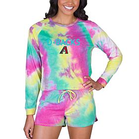 Concepts Sport MLB Velodrome Ladies LS Top and Short Set- Diamondba...