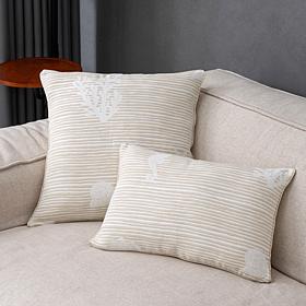 Concierge Collection 2-Piece Jacquard Decorative Pillow Set