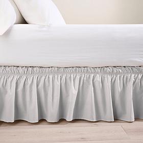 Concierge Collection Adjustable Wrap Around No Lifting 18" Bed Skirt