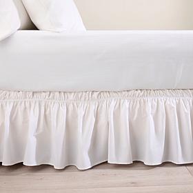 Concierge Collection Adjustable Wrap Around No Lifting 18" Bed Skirt