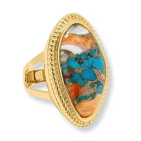 Connie Craig Carroll Gemstone Rope Detail Statement Ring