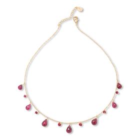 Connie Craig Carroll Jewelry Abigail Red Corundum Charm Necklace