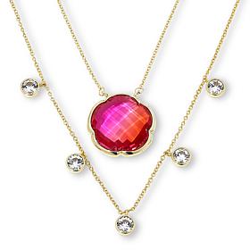 Connie Craig Carroll Jewelry Annalee Gem Doublet Necklace 2-piece Set