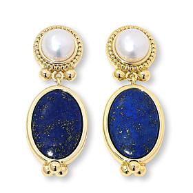 Connie Craig Carroll Jewelry Beth Cultured Pearl and Gemstone Earrings