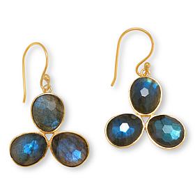 Connie Craig Carroll Jewelry Cushion Gemstone Drop Earrings