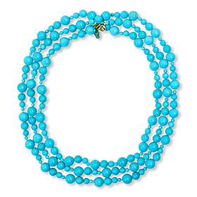 Connie Craig Carroll Jewelry Gwynnie 60" Gemstone Bead Necklace