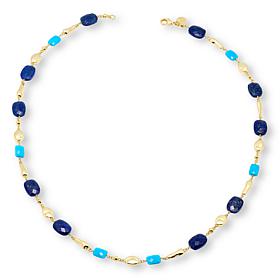 Connie Craig Carroll Jewelry Kristen Blue Gemstone Station Necklace