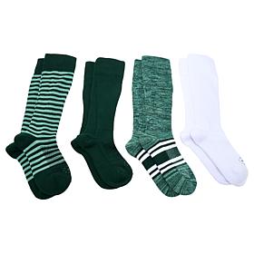 Copper Life 4-pack SnugStay Wide Knee-High Socks