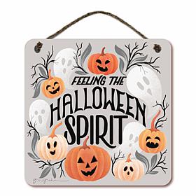 Courtside Market 12" x 12" Halloween Spirit Hanging Sign