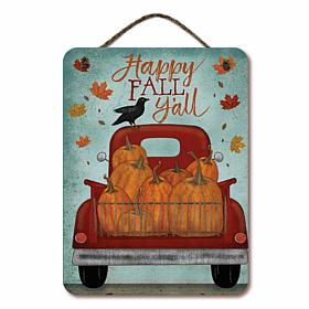 Courtside Market 12"x16" Happy Fall Hanging Sign