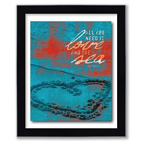 Courtside Market 8x10 Framed Wall Art - All You Need Is Love & the Sea