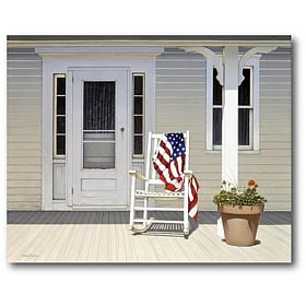 Courtside Market American Porch 24x36 Canvas Wall Art