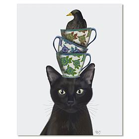 Courtside Market Black Cat 30x40 Gallery-Wrapped Canvas