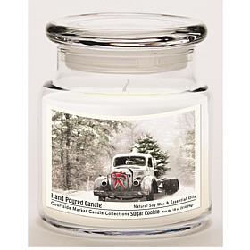 Courtside Market Candle w/ Essential Oils + Lid- Snowy Christmas Truck