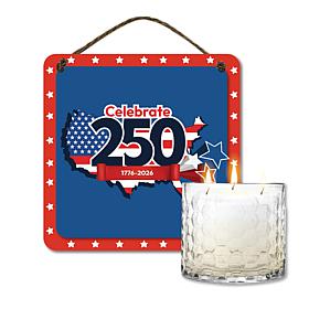 Courtside Market Celebrate 250 13.5oz Citronella Candle & Artboard Set