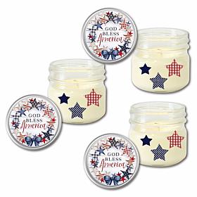 Courtside Market Celebrate 250 God Bless 4 oz Citronella Candle Set