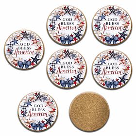 Courtside Market Celebrate 250 God Bless America 6-Piece Coaster Set