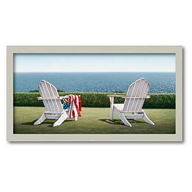 Courtside Market Celebrate 250 Spring House View 12x24 Framed Canvas