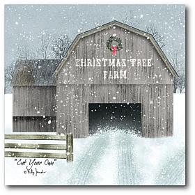 Courtside Market Christmas Tree Farm 30x30 Canvas Wall Art