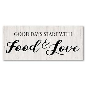 Courtside Market Food & Love Canvas Wall Art - 12" x 24"
