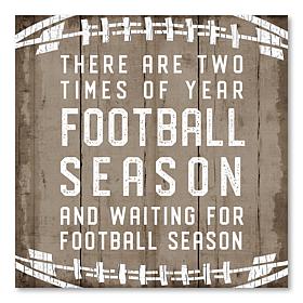 Courtside Market Football Season Canvas Wall Art - 16" x 16"