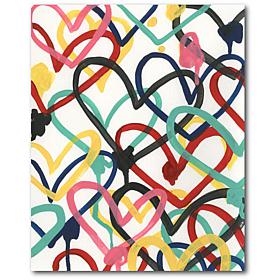 Courtside Market Heart Scribbles I Canvas Wall Art - 20" x 24"