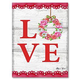 Courtside Market Love Valentine 12x18 Canvas Wall Art